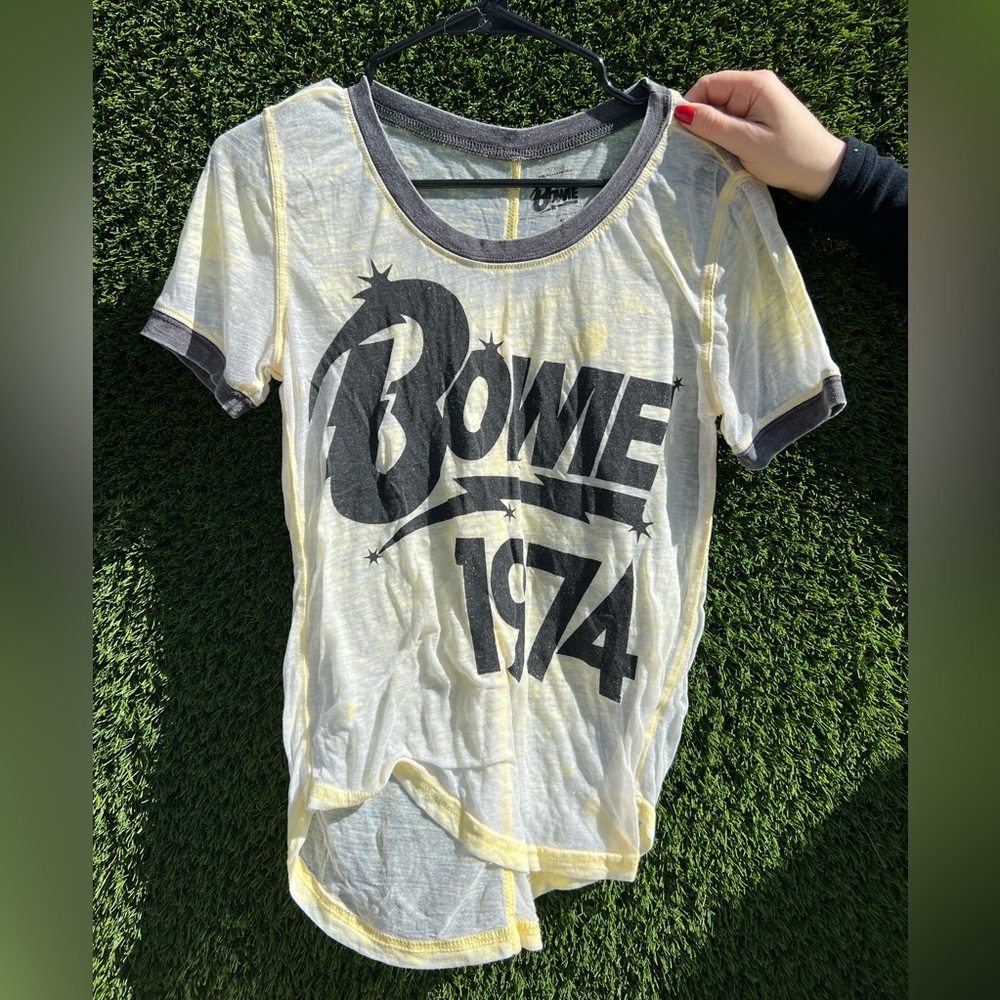 Womens Sheer Bowie Tshirt. Size S